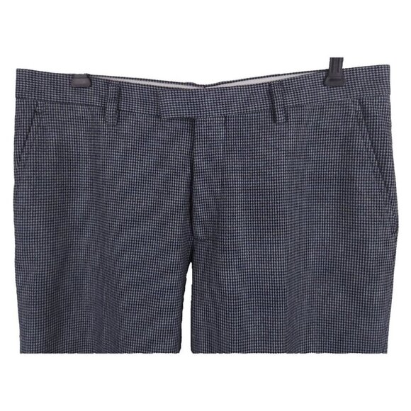 Etro Houndstooth-jacquard Cotton Trousers Size IT 52 US 36 L Mens Gray Pant $575 - Picture 4 of 9